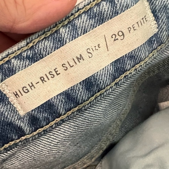 Anthropologie PILCRO distressed high-rise slim jeans size 29 petite light wash - Picture 13 of 16